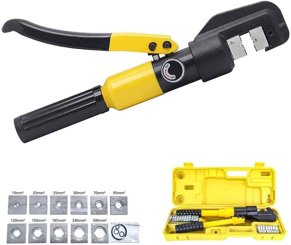 Amazon.co.jp: 油圧圧着工具油圧圧着工具6トン8ダイ4-70mm²ワイヤー