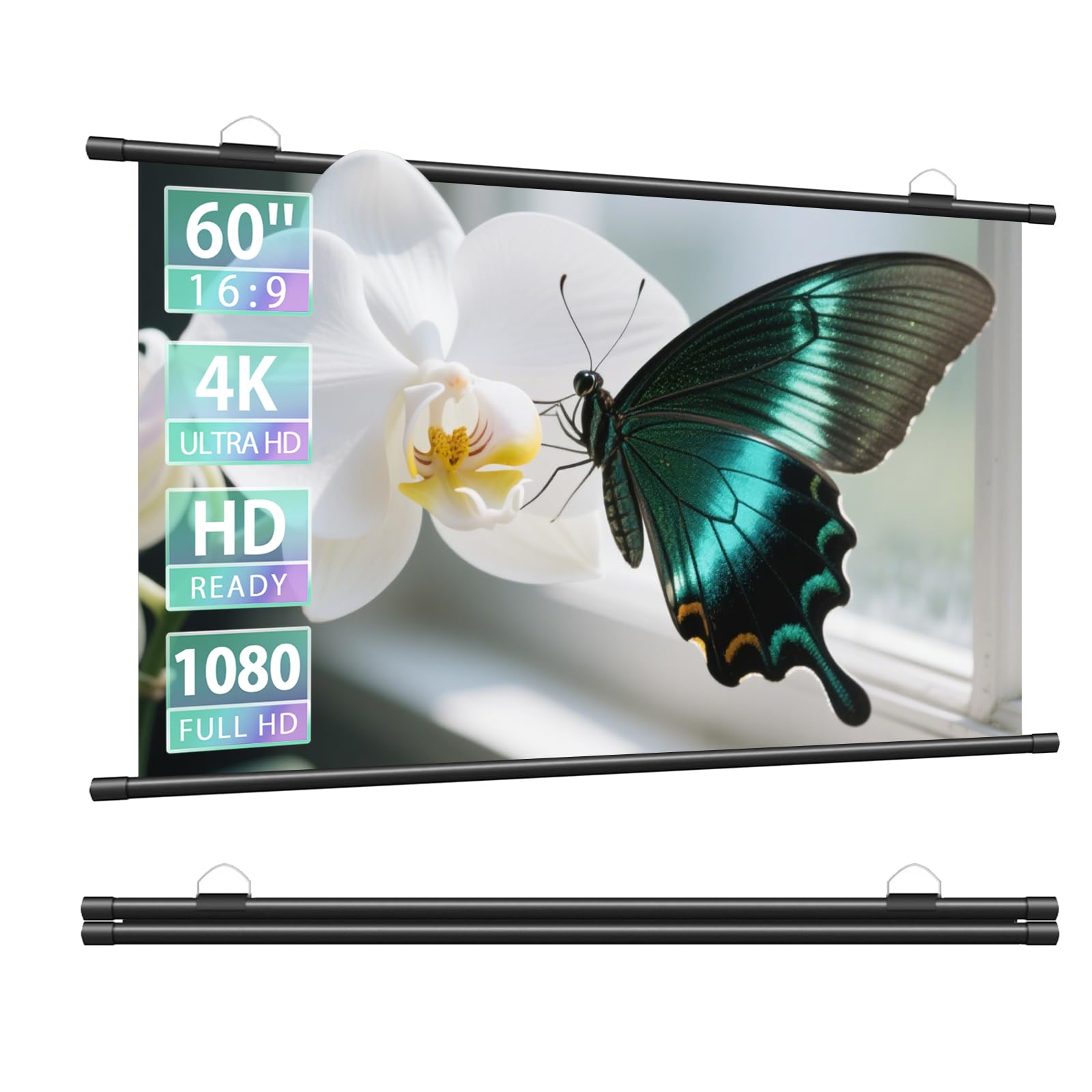 Amazon | プロジェクター スクリーン 60インチ 16:9 4K対応 壁掛け