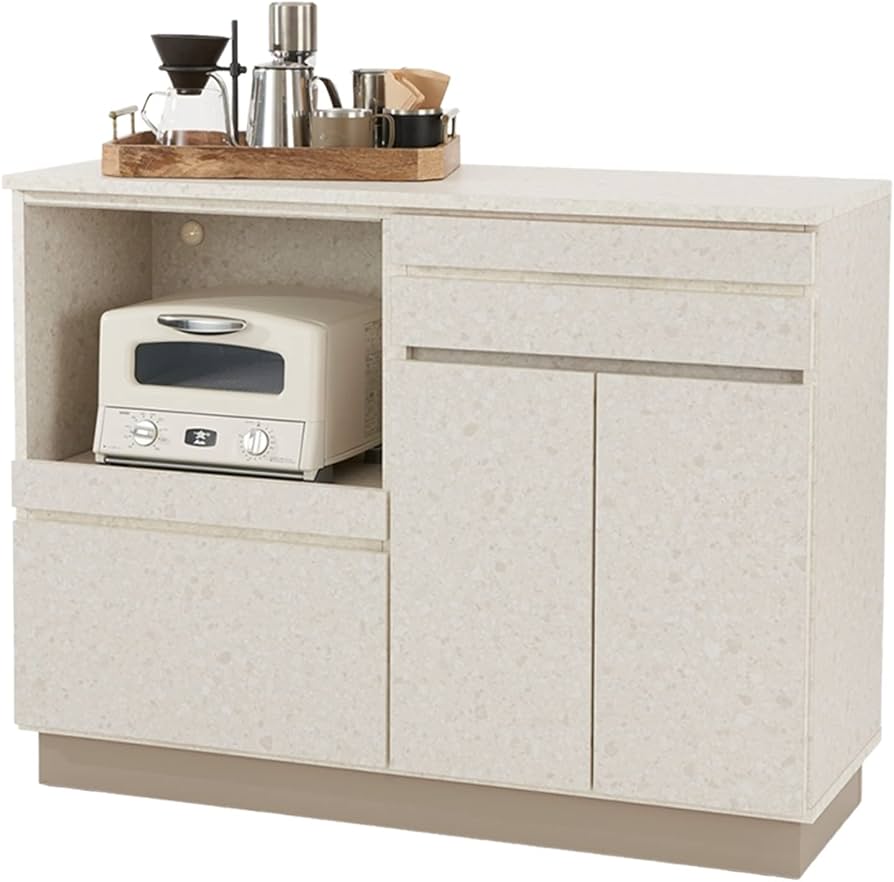 Amazon.co.jp: LOWYA ロウヤ 食器棚 ロータイプ キッチンカウンター