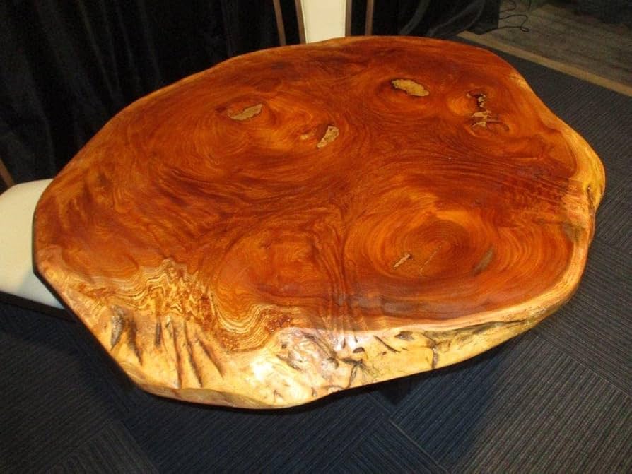 Amazon｜# 647□ 欅 ケヤキ 丸テーブル 輪切り テーブル 一枚板 無垢材