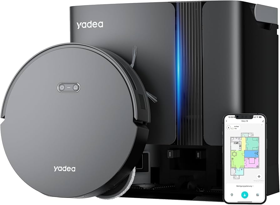 Amazon | 【自動ゴミ収集×加圧式回転モップ水拭き×自動洗浄×熱風乾燥