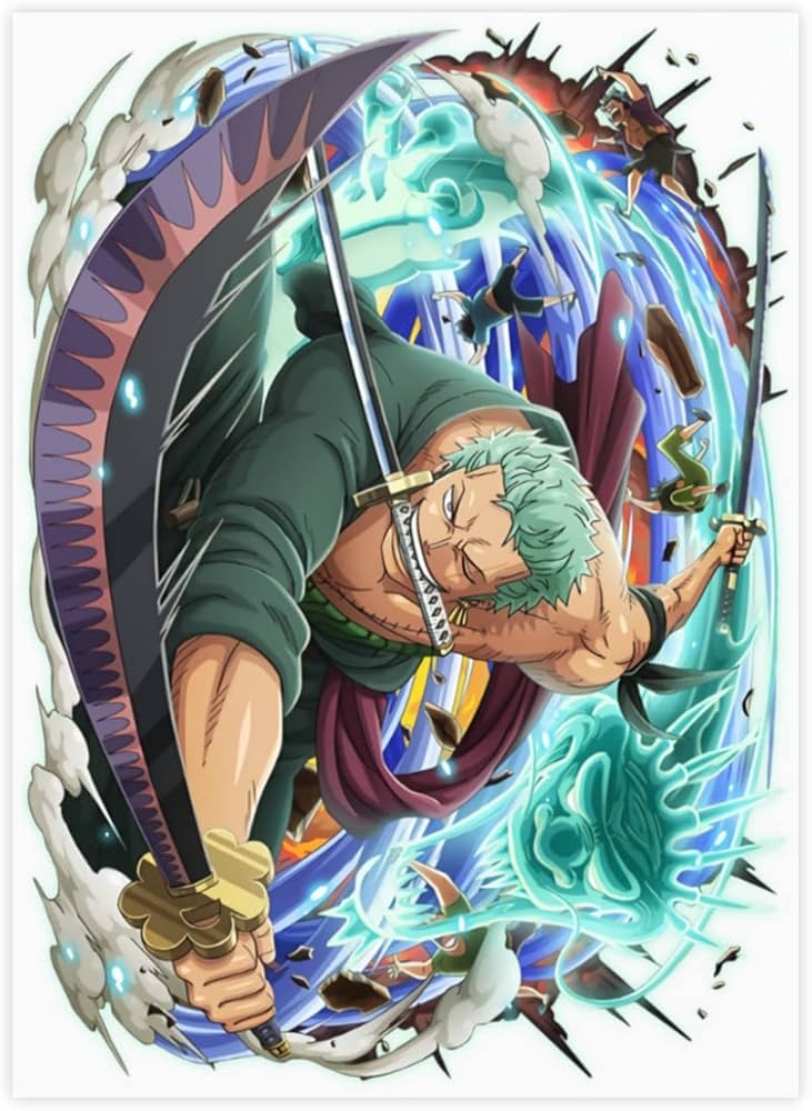 Amazon.co.jp: ワンピース ONE PIECE ゾロ十郎 クリスタルステッカー