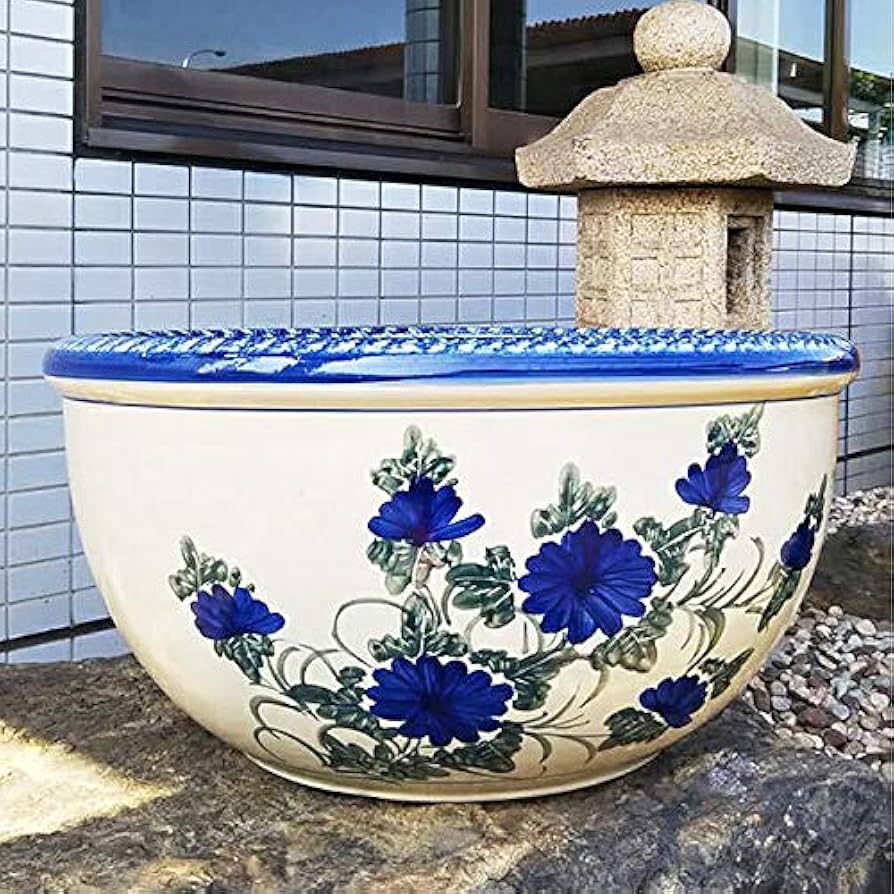 Amazon.co.jp: スイレン鉢/睡蓮鉢/陶器製鉢/水連鉢/鉢植え
