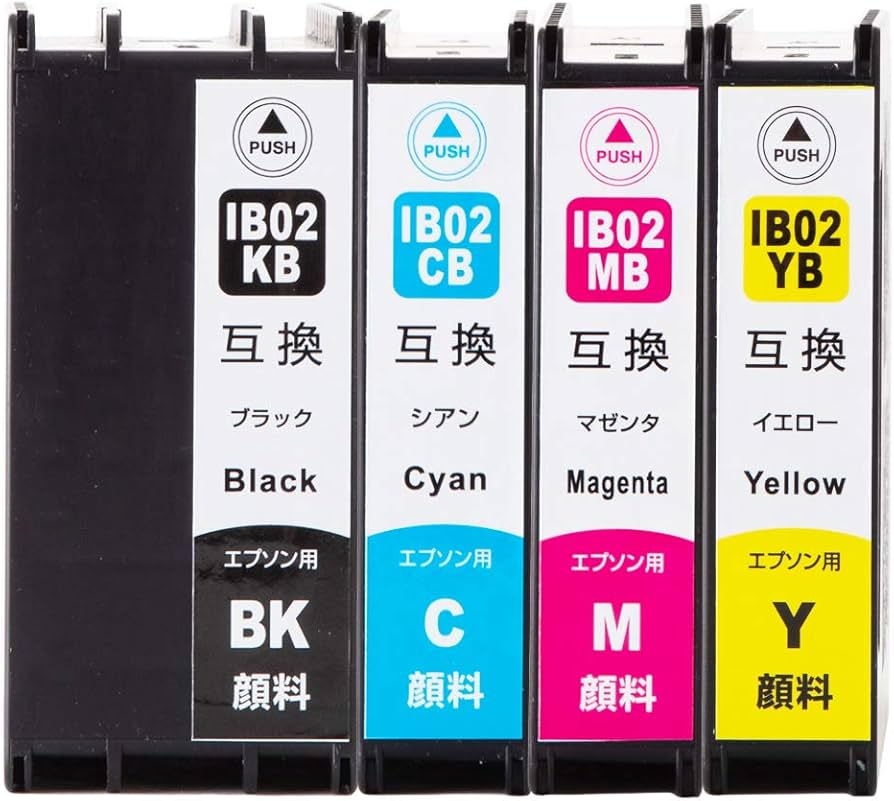 Amazon.co.jp: エプソン用 IB02KB IB02CB IB02MB IB02YB 大容量 4色