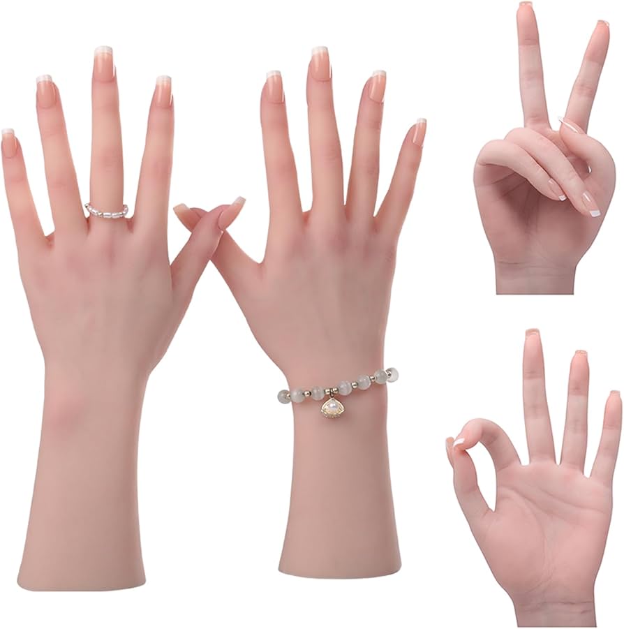 Amazon | MOTLEYBEAN ハンドモデル シリコン手 模型 骨格付き ハンド