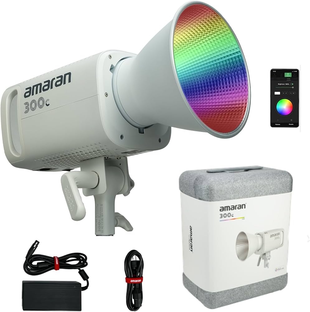 Amazon | Aputure Amaran 300C ホワイト,300W RGB LED COB ビデオ