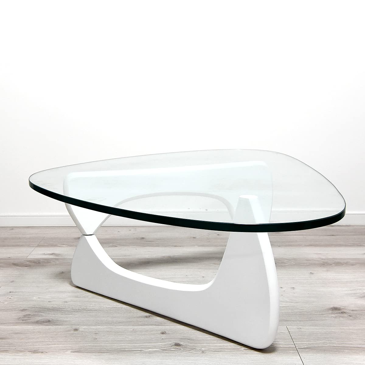 Amazon.co.jp: コーヒーテーブル 色ホワイト ガラス天板19mm