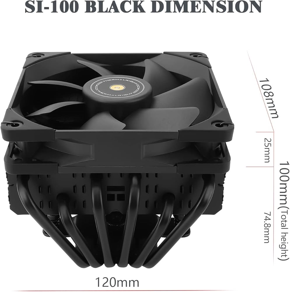 Amazon.co.jp: Thermalright SI-100 ブラック CPUエアクーラー 6×6mm