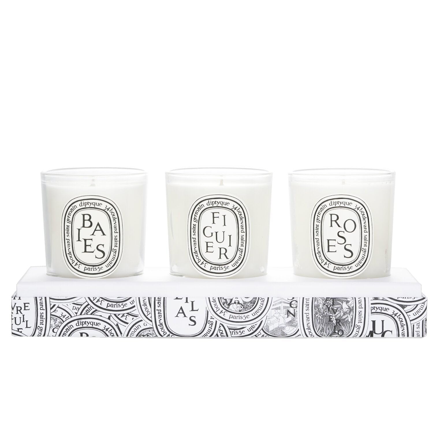 Amazon.com: DIPTYQUE Baies Roses & Figuier Scented Candle 3 Piece