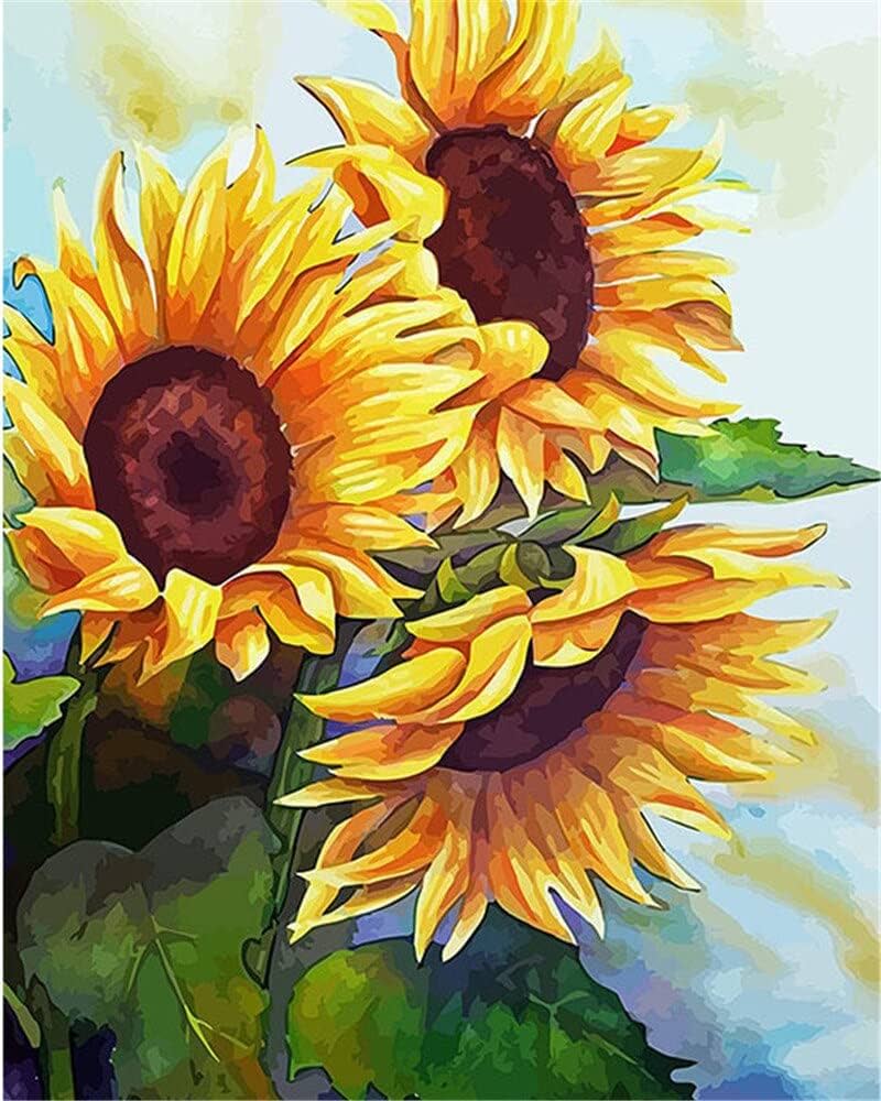 Amazon.co.jp: 数字で描く 番号でペイント デジタル絵画 花絵油絵