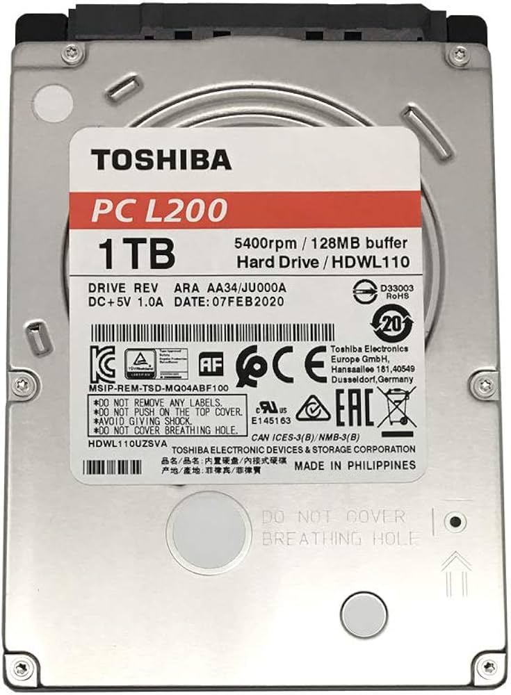 Amazon.com: Toshiba 1TB 5400RPM 128MB Cache SATA 6Gb/s (7mm) 2.5in