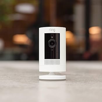 Ring Stick Up Cam Battery ホワイト - 屋内外用充電式カメラで外出先