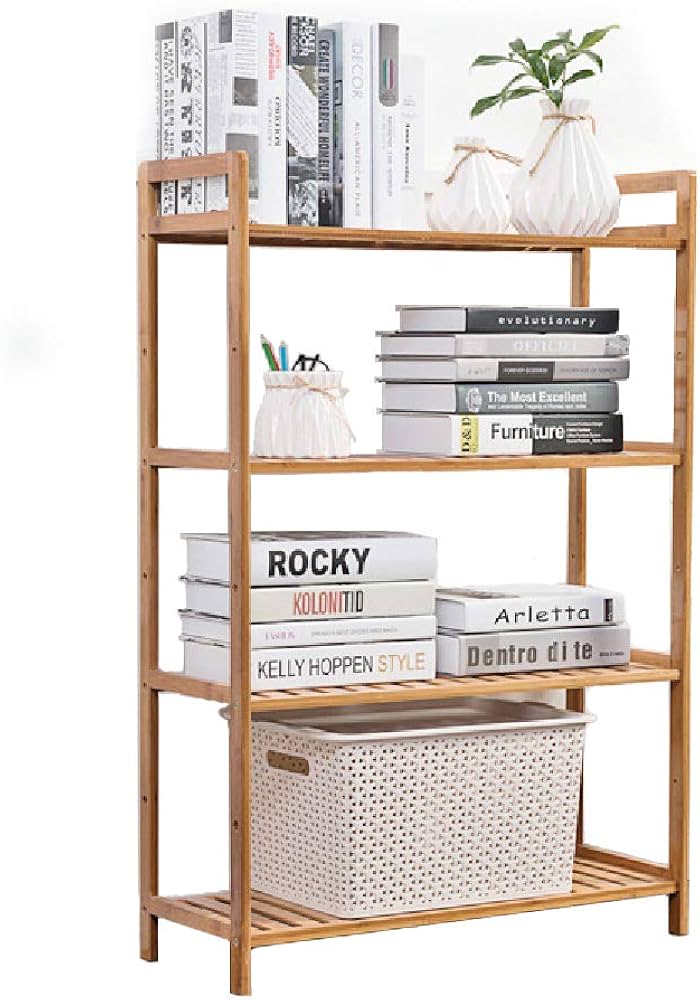 Amazon｜Susire オープンシェルフ木製 4段 フリーラック 奥行き25 高さ