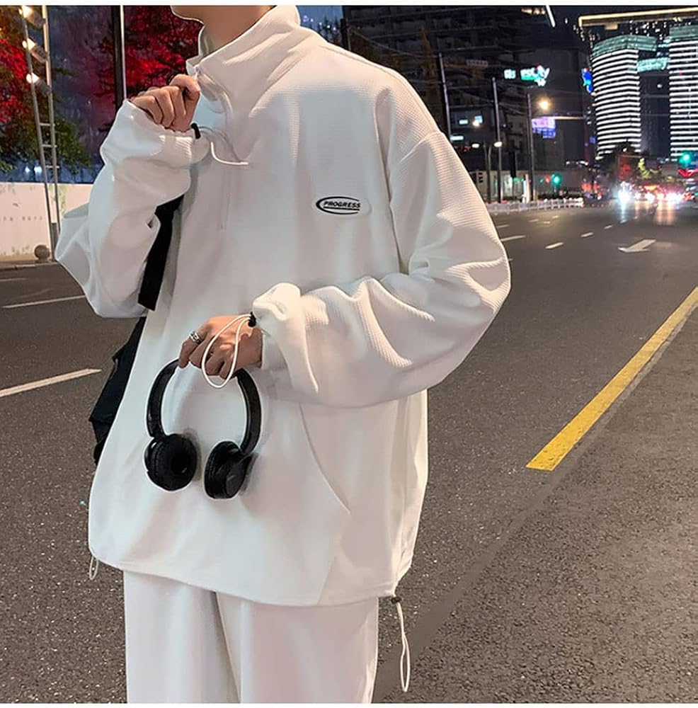 Amazon | [D.IIZOO] ハーフジップ パーカー 2点セット スウェット