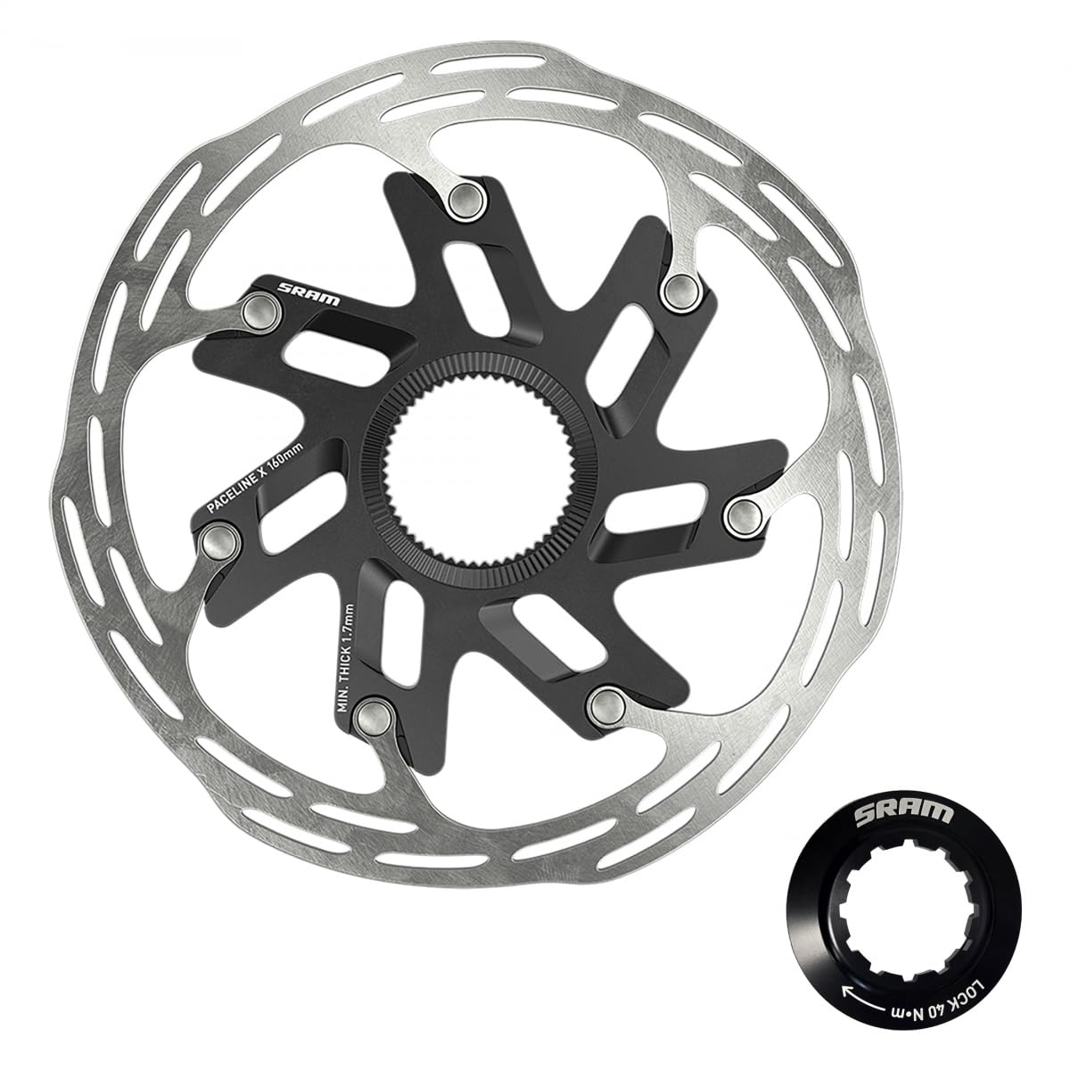 Amazon.com : SRAM PACELINE X DISC Rotor 160mm Center Lock Rounded