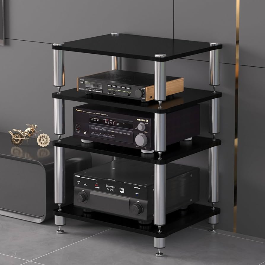 Amazon.co.jp: オーディオラック 木製 2段/3段/4段 avラック アンプ