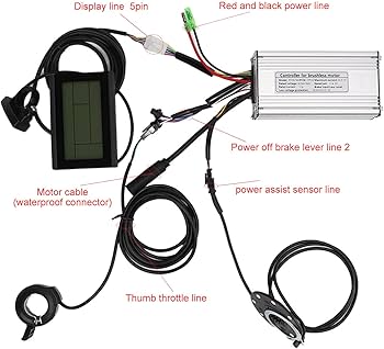 Amazon.co.jp: 36V / 48V 500Wブラシレスモーターコントローラー、電動