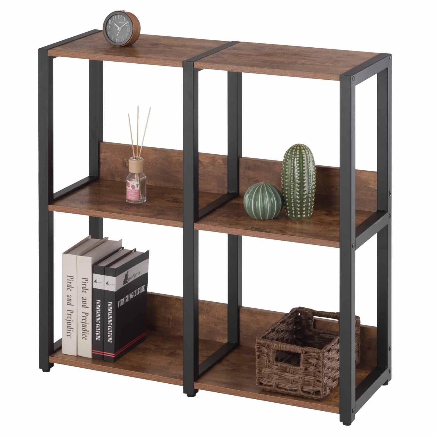 Amazon｜ドウシシャ ビスカーナ ラック 木製 飾り棚 幅85 2段 黒