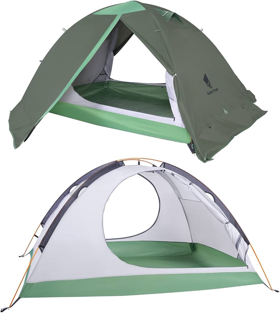 Amazon.co.jp: GEERTOP テント 2人用 ソロテント 軽量 4シーズン 二