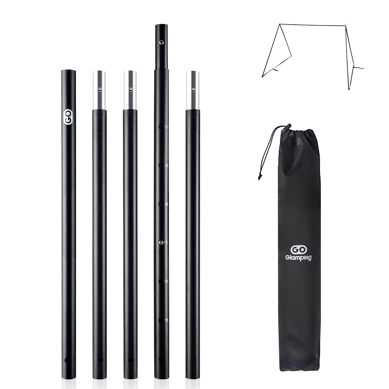 Amazon | GOGlamping 新型 二又接続ポール 二又ポールの天井ポール 横