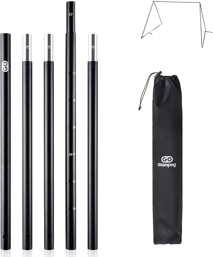 Amazon | GOGlamping 新型 二又接続ポール 二又ポールの天井ポール 横