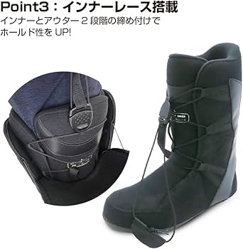 Amazon | kissmark(キスマーク) スノーボード ブーツ KM イーガー BK