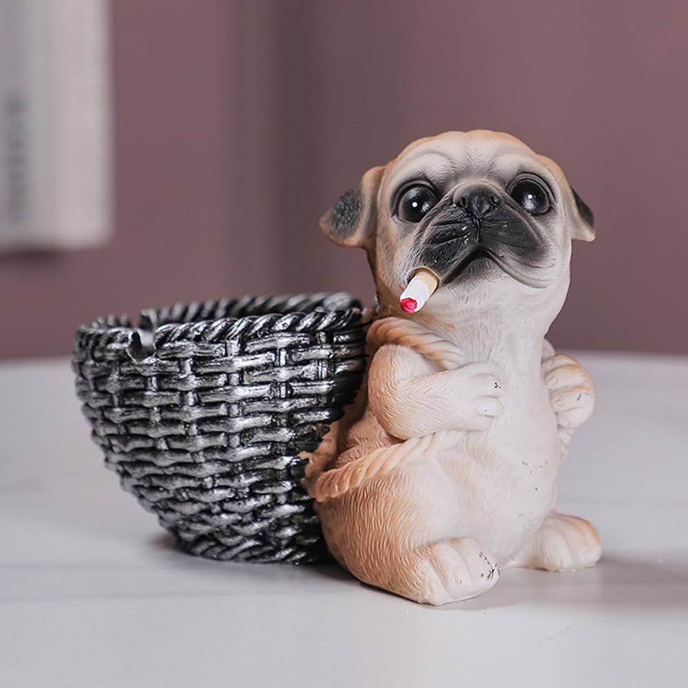 Amazon.co.jp: JARPSIRYクリエイティブ灰皿 樹脂製 フレンチブルドッグ