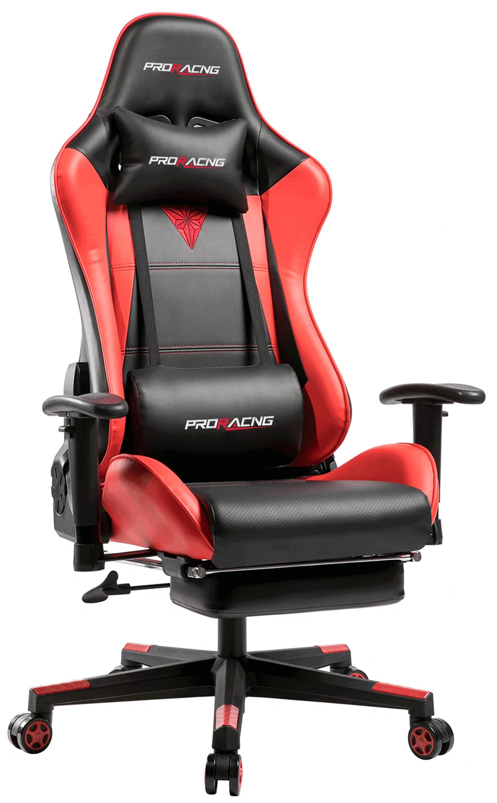 Amazon.co.jp: PRORACING ゲーミングチェア オットマン付き レザー