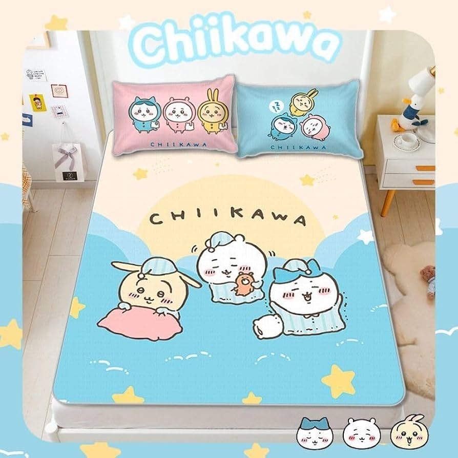 Amazon.co.jp: ちいかわ 夏用 ござ 涼しい ベッドパッド 夏敷きパッド