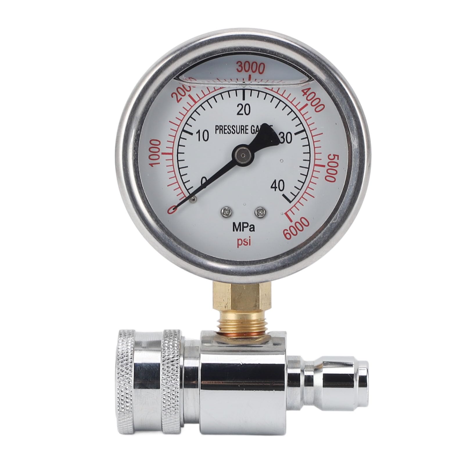 Amazon | 圧力洗濯機ゲージ、6000psi 高圧、3/8 インチクイック