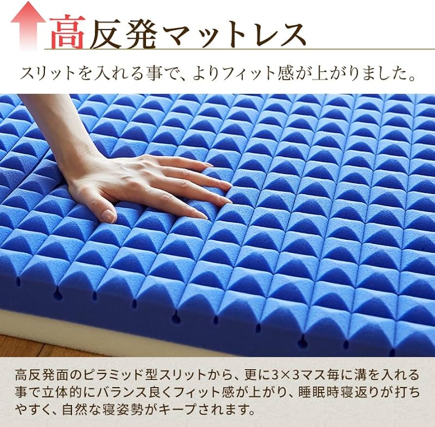 Amazon｜昭和西川 マットレス シングル 三つ折り 高反発 低反発 両面