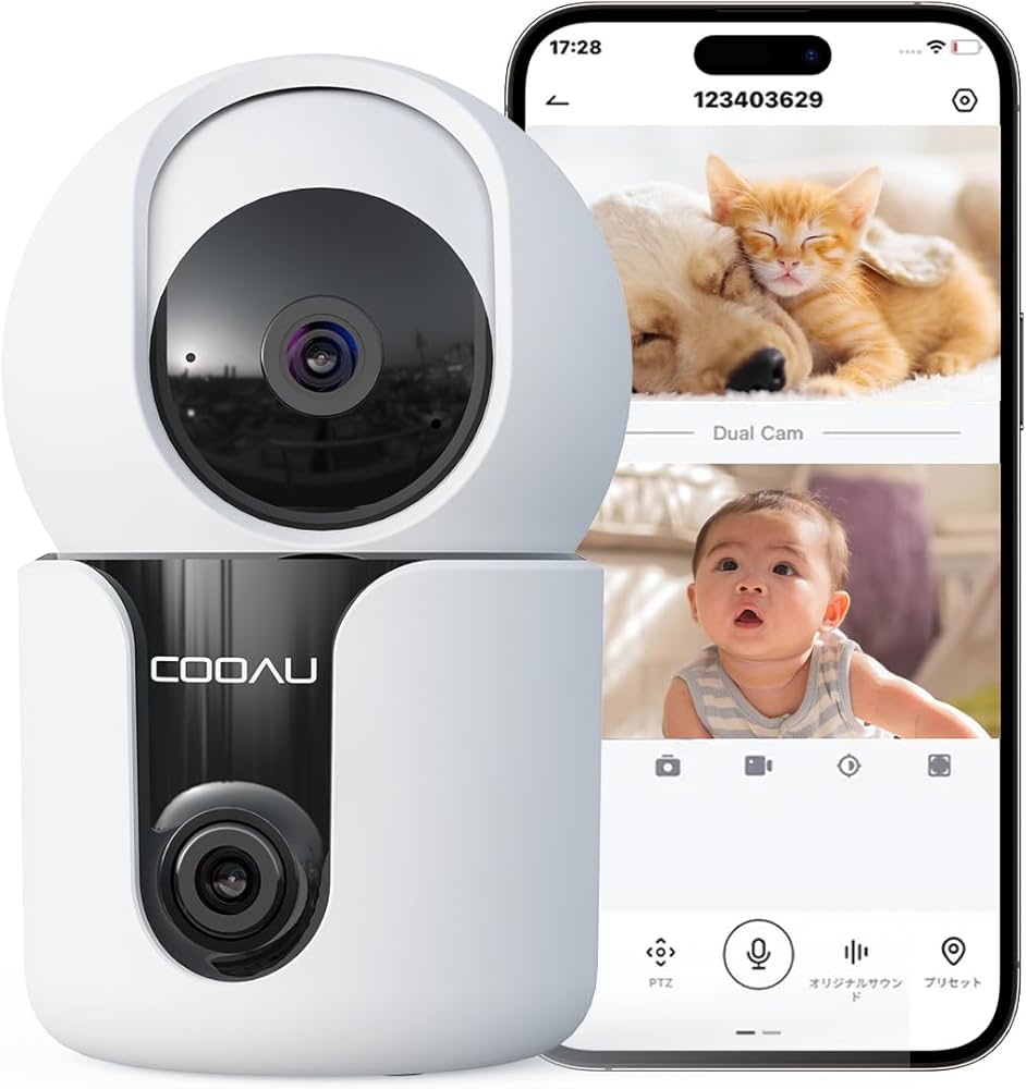 Amazon.co.jp: 【2026新型2レンズ·2in1全方位守る】 COOAU 防犯カメラ