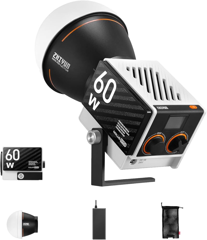 Amazon | [公式旗艦店] ZHIYUN MOLUS G60 LEDビデオライト 60W,撮影