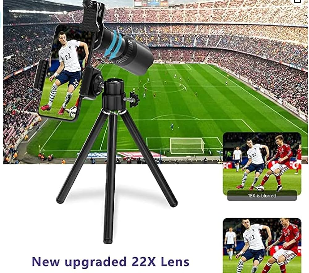 Amazon.co.jp: 7 in1 スマホ用カメラレンズ HD22倍望遠レンズ付き (白