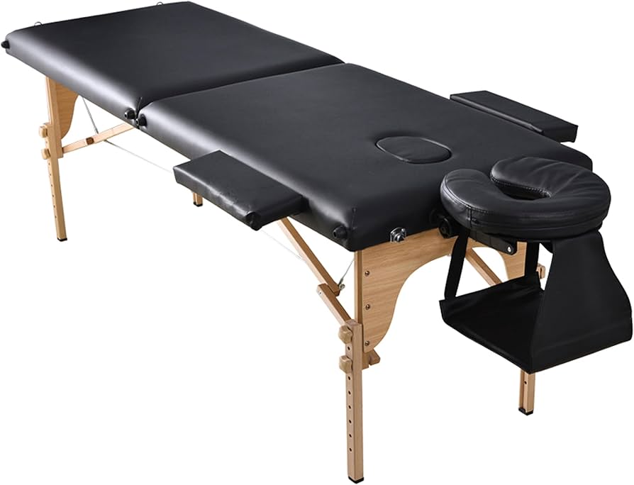 Amazon.co.jp: マッサージベッド 折りたたみ 軽量 木製 欅材フレーム