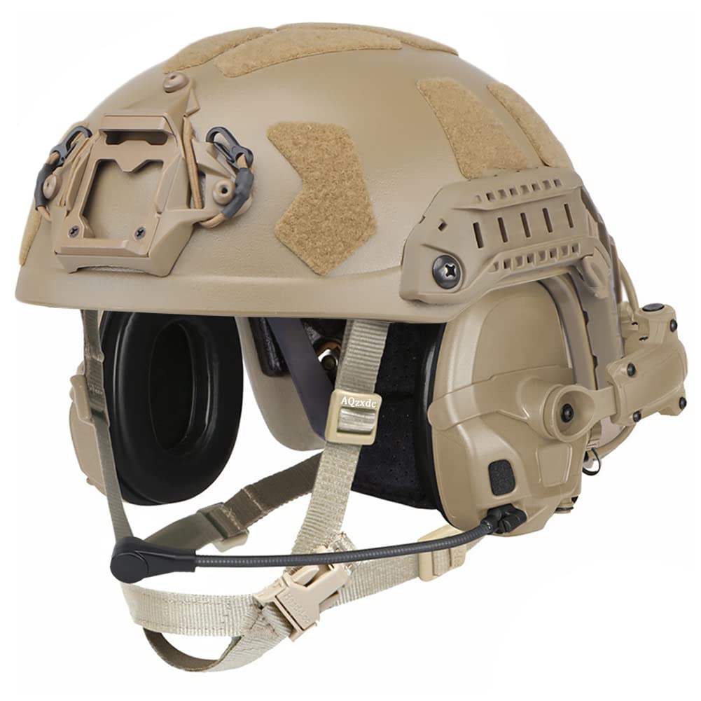 Amazon | AQ zxdc エアソフト 海上ヘルメットとノイズキャンセリング