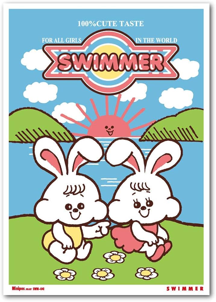 Amazon.co.jp: SWIMMER うさぎ ツインズ ミニポスター キャラクター B5