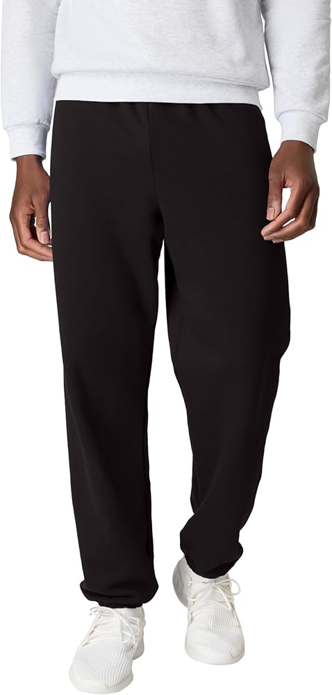 Amazon.com: Hanes Men's EcoSmart Non-Pocket Sweatpant, Black - 1