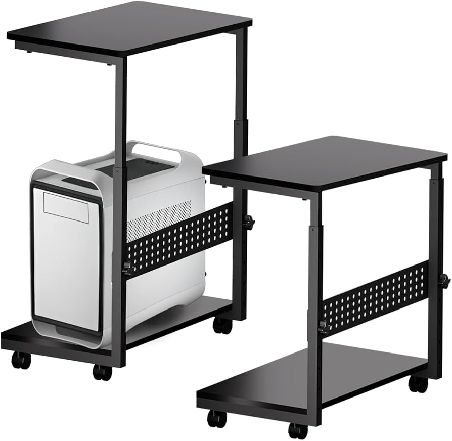 Amazon | Anovara パソコンワゴン pcラック pcワゴン サイドデスク