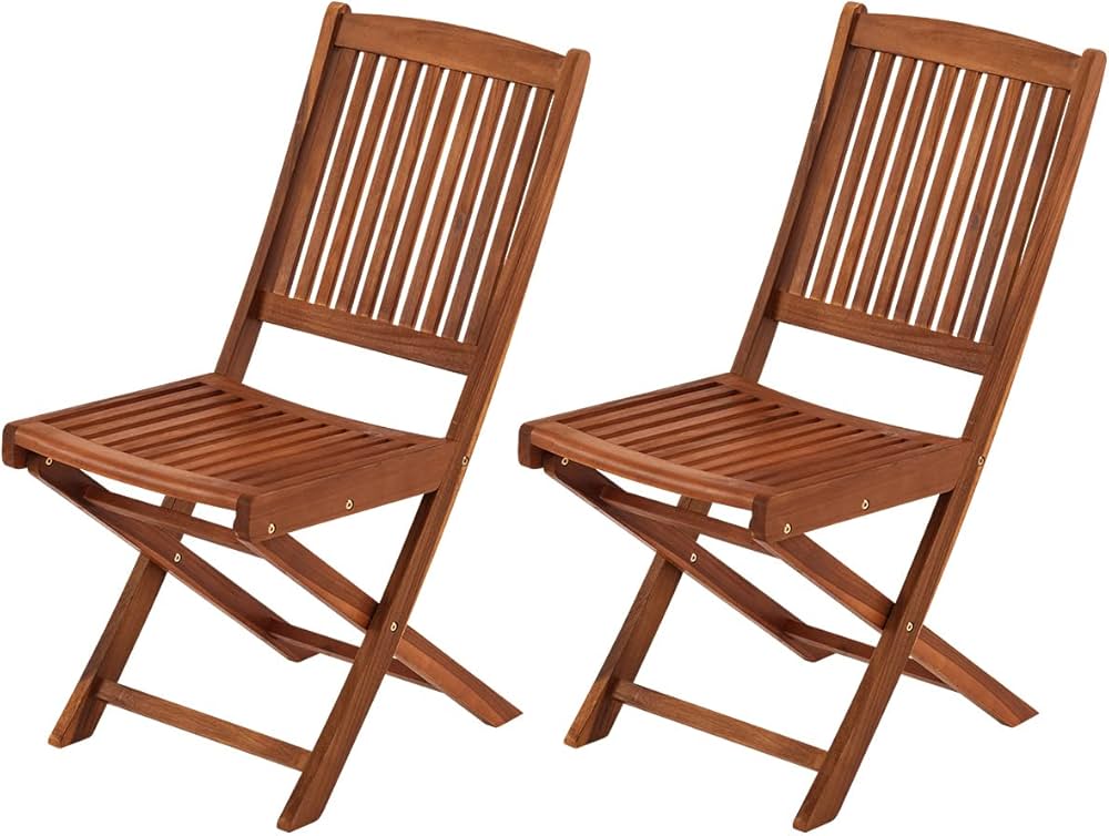 Amazon | ぼん家具 木製チェア 2脚セット 折りたたみ式 いす 椅子