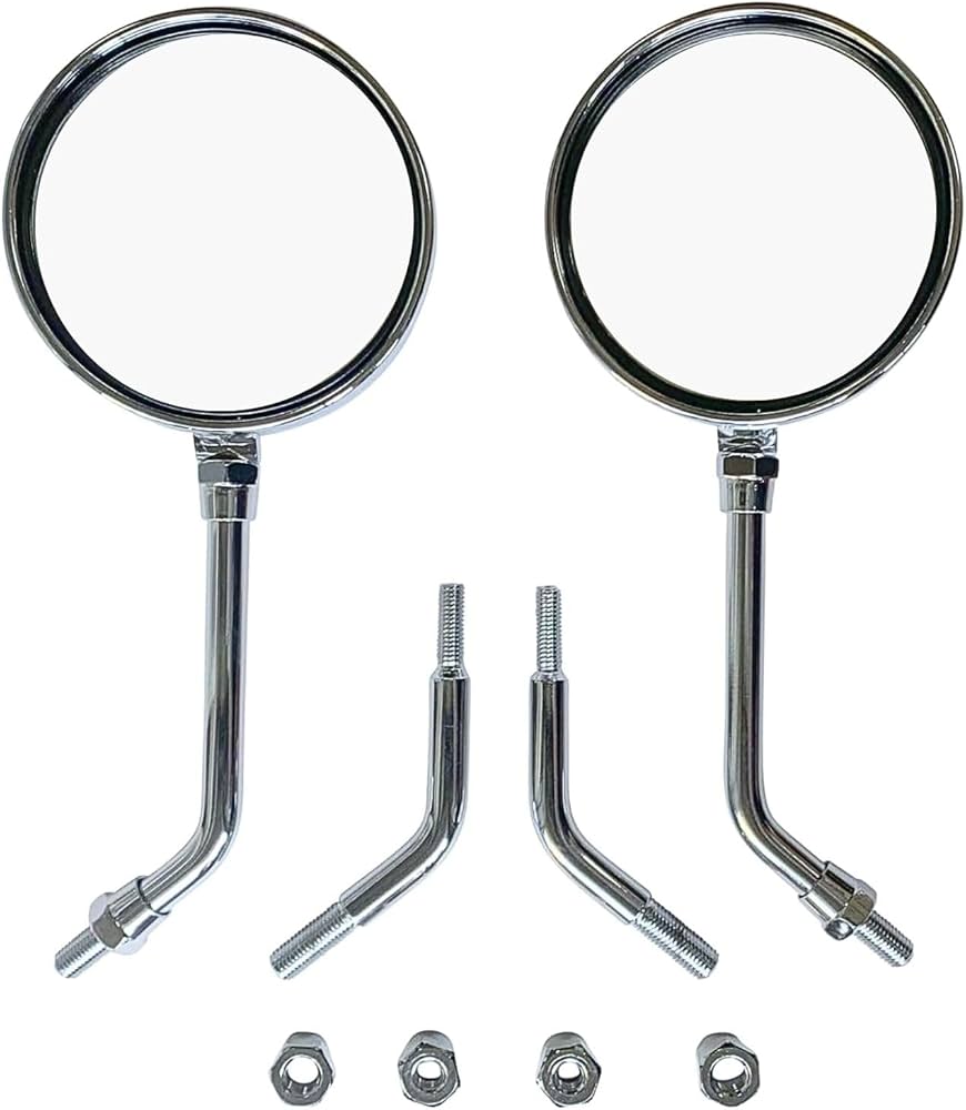 Amazon | MSMint Z2 ショートミラー 左右セット メッキ 正ネジ M10
