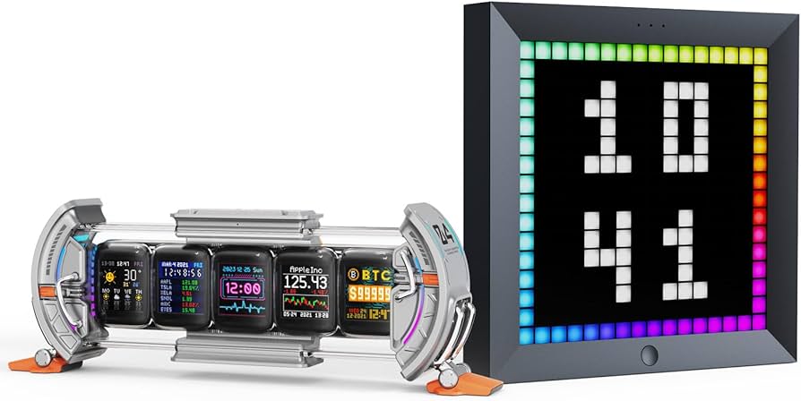 Amazon.com: Divoom Times Gate Silver+Pixoo，RGB LED Display, Pixel