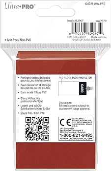 Amazon | 【レッド】小型サイズ ソリッドデッキプロテクターハード