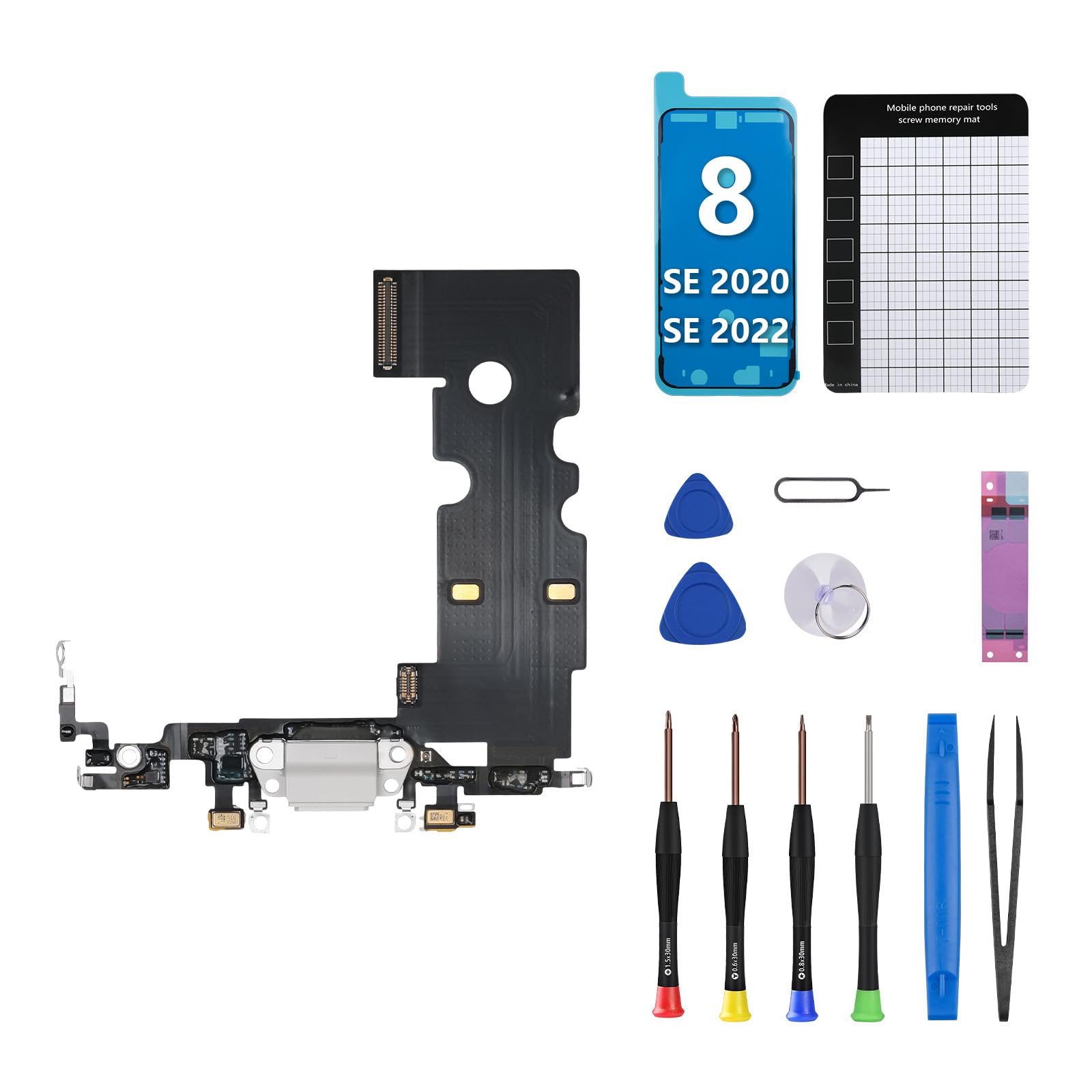 Amazon.com: CYKJGS for iPhone 8 Charging Port OEM White Headphone