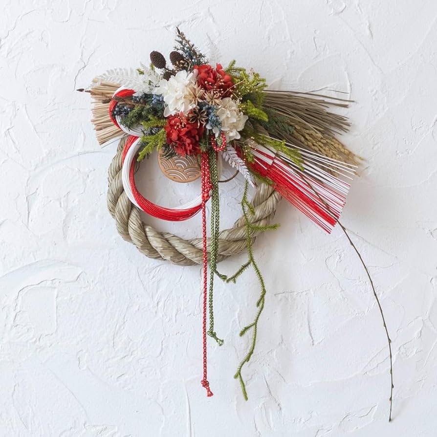 Amazon.co.jp: 上質 正月飾り 玄関 2026 しめ縄 おしゃれ 水引 モダン