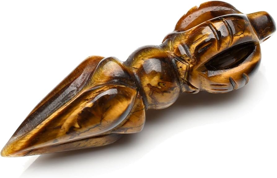 Amazon.co.jp: 【 福縁閣 】プルパ 金剛杭 独鈷杵 タイガーアイ 51mm