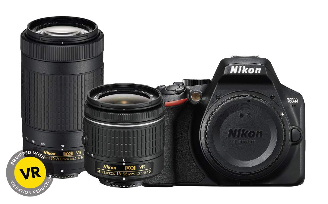 Amazon Canada: Nikon D3500 2 Lens kit (D3500 Body + AF P 18-55mm