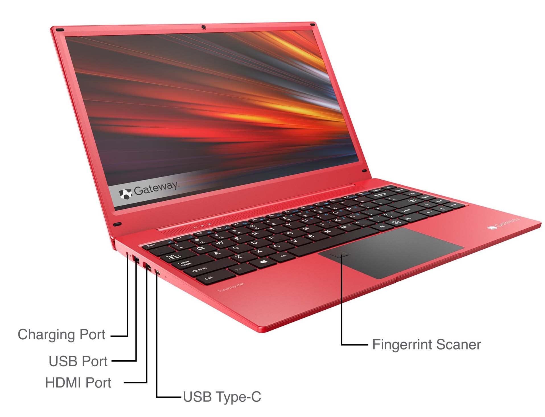 Amazon.com: Gateway 14 吋FHD 高性能筆記型電腦,紅色Ryzen 5 四核高達