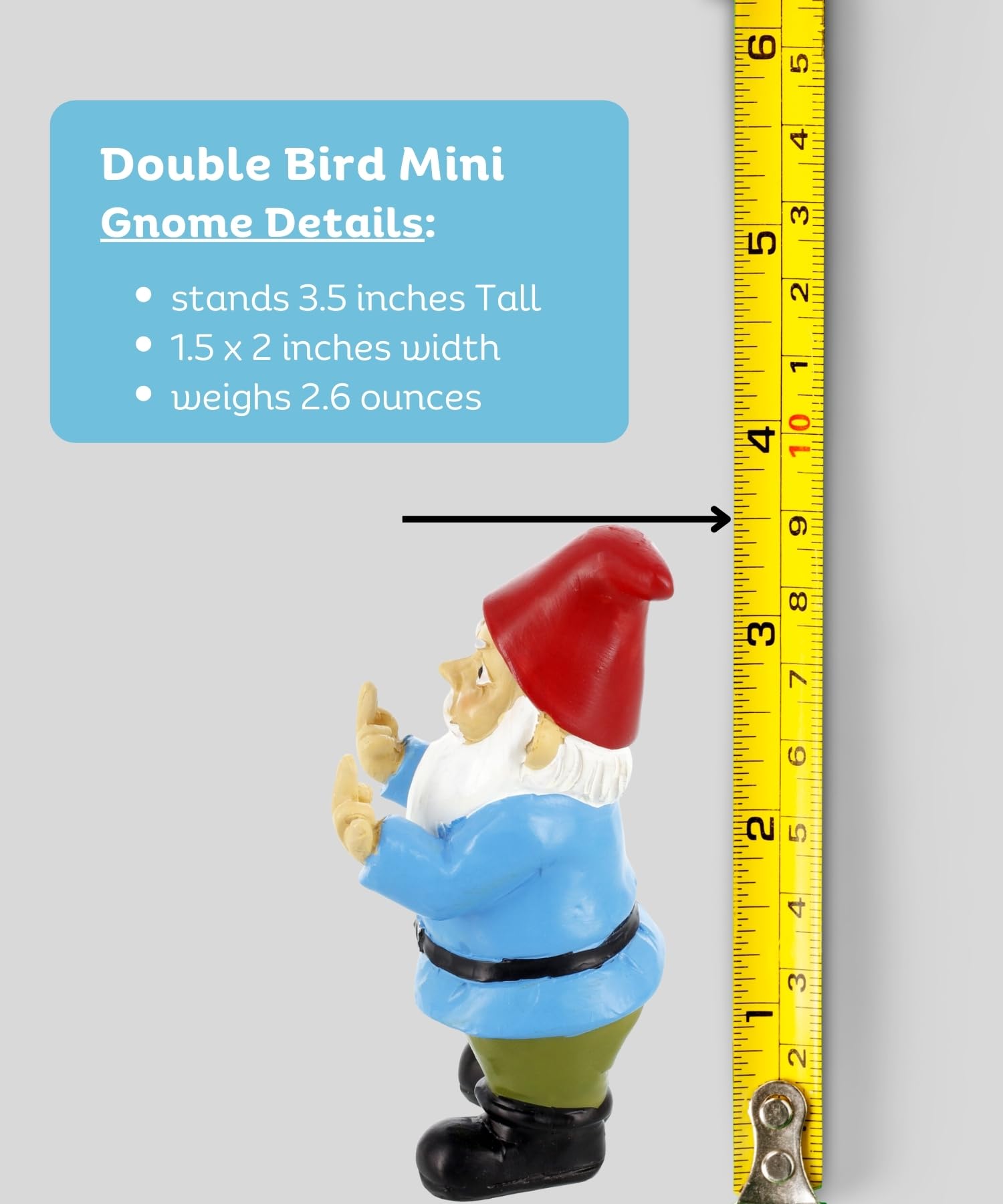 Amazon.co.jp: Gnometastic Double Bird Gnome, Angry Gnome Mini, 3.5