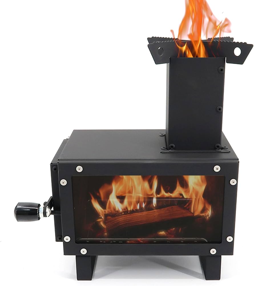 Amazon | 卓上ミニ薪ストーブ キャンプ ソロストーブ 小型 軽量 煙突